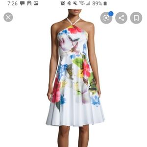 Ted Baker Floral Sleveless Halter Dress